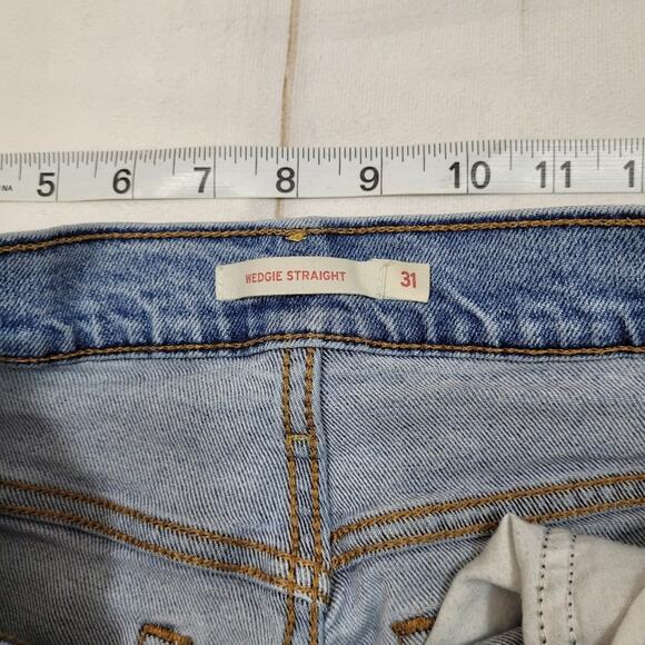 Levis wedgie straight jeans button fly stretch - Picture 9 of 10